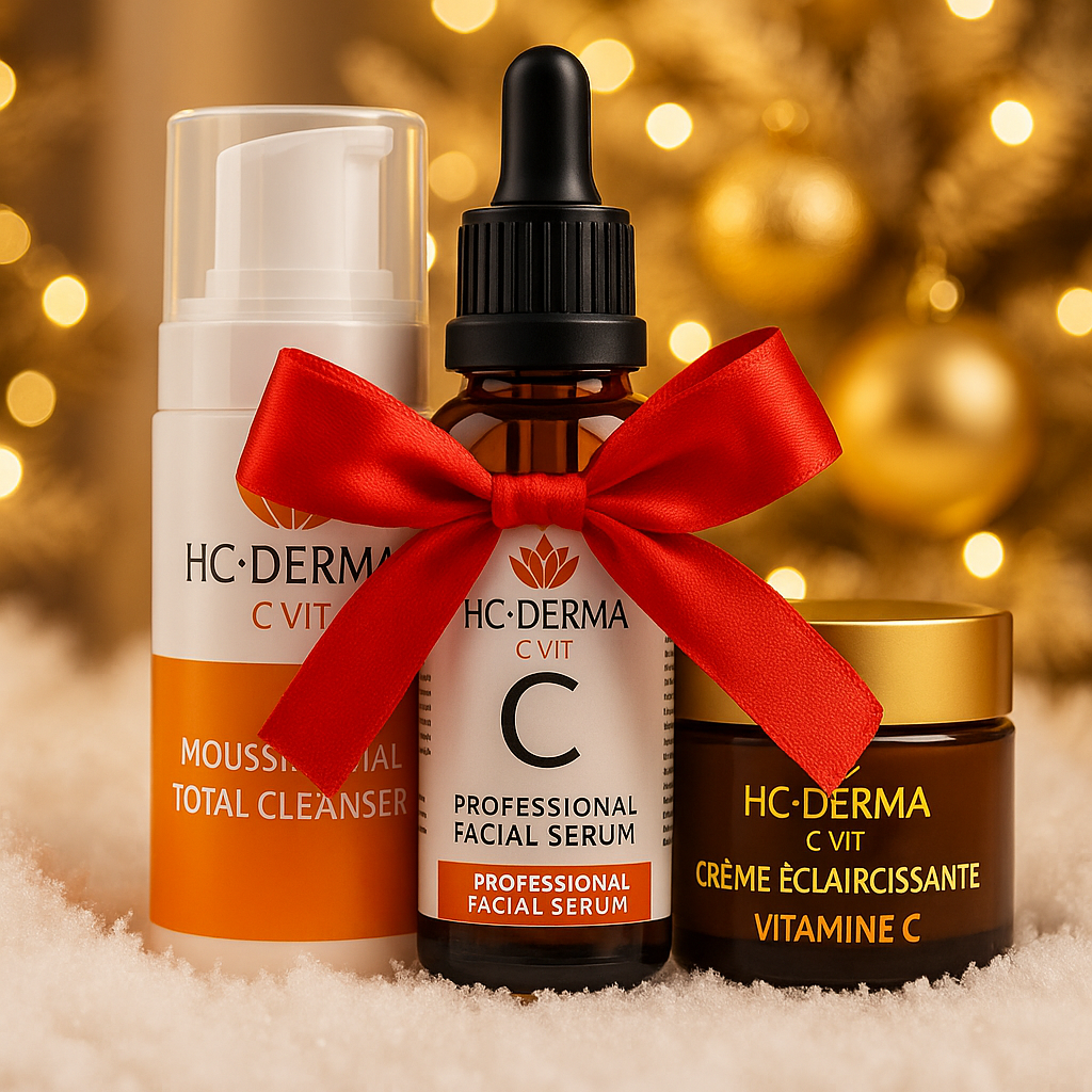 Pack Complet HC Derma ( Mousse Éclat +  Crème Éclaircissante à la Vitamine C + Serum Vitamine C)