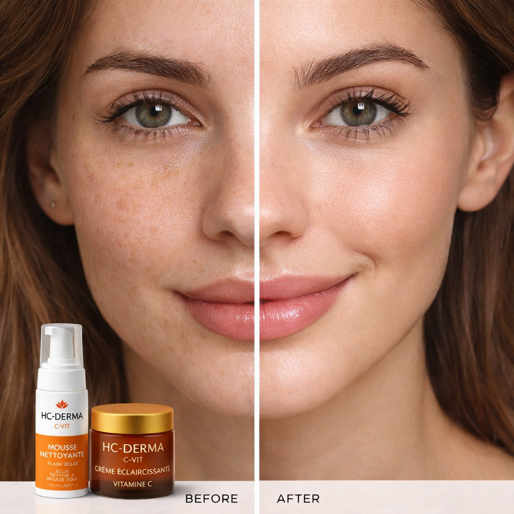 Pack Éclat Vitamine C – Mousse Nettoyante + Crème Éclaircissante