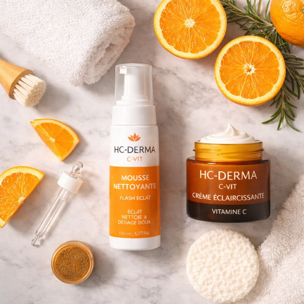 Pack Éclat Vitamine C – Mousse Nettoyante + Crème Éclaircissante