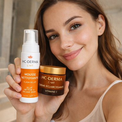 Pack Éclat Vitamine C – Mousse Nettoyante + Crème Éclaircissante