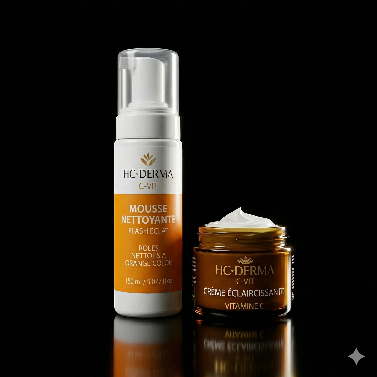 Pack Éclat Vitamine C – Mousse Nettoyante + Crème Éclaircissante