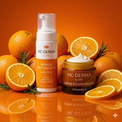 Pack Éclat Vitamine C – Mousse Nettoyante + Crème Éclaircissante