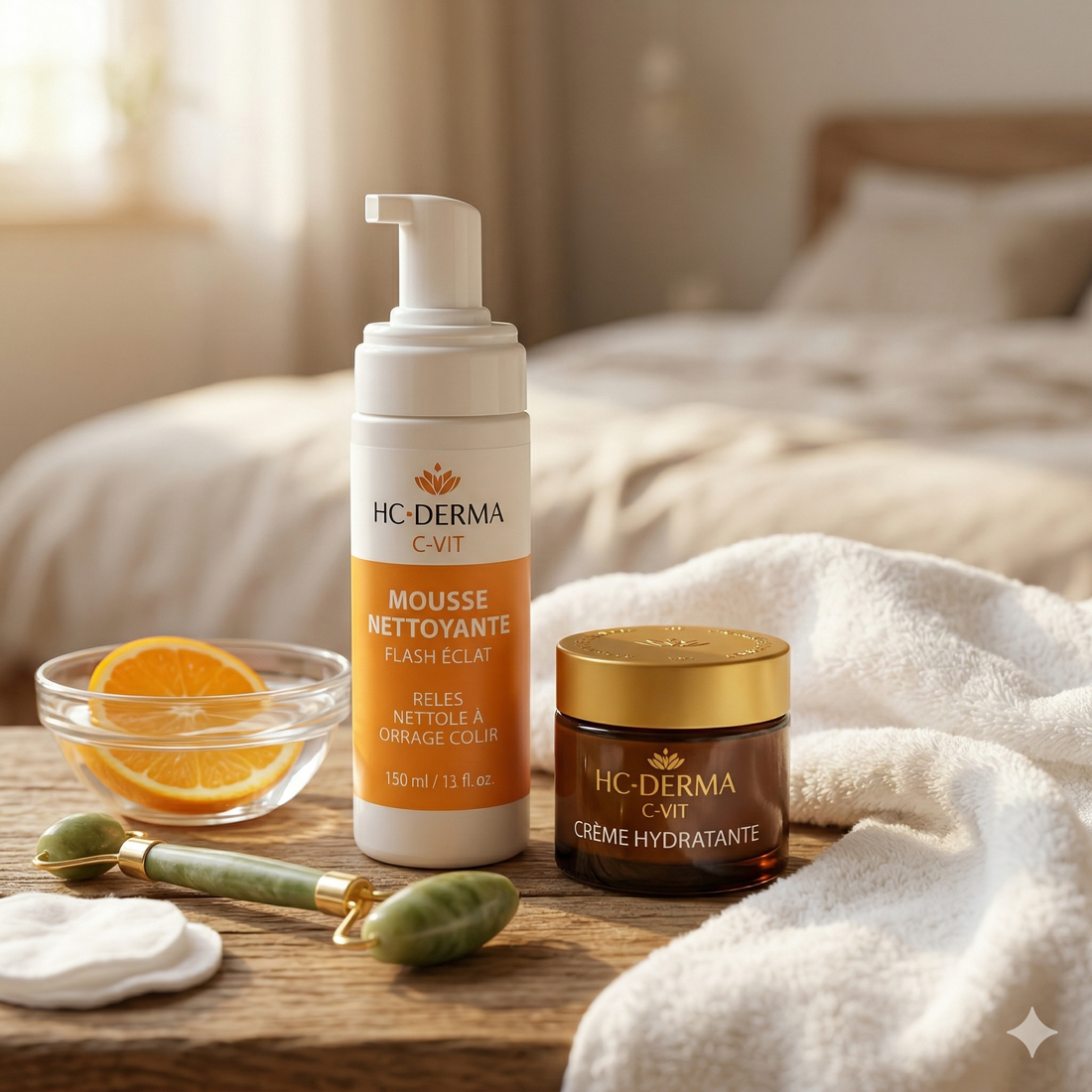 Pack Éclat Vitamine C – Mousse Nettoyante + Crème Éclaircissante