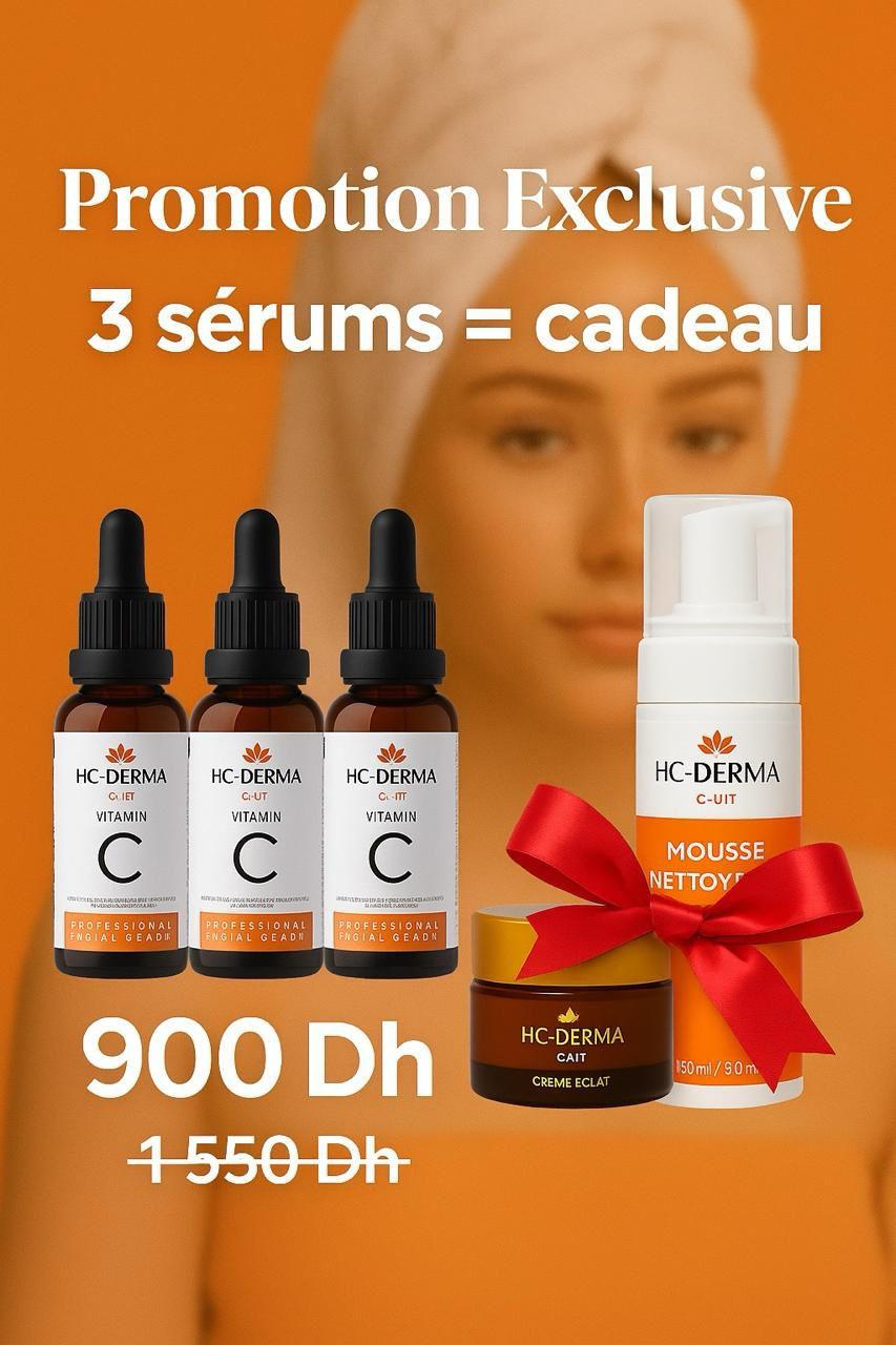 Promotion exclusive 3 sérums = cadeau